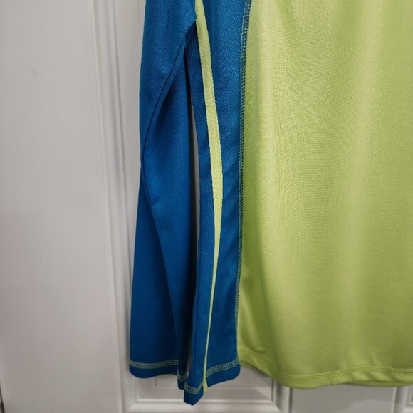 New Marika Tek Long Sleeve Top - Blue & Green - Size Medium - Picture 2 of 8